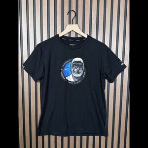 Himali T Shirt XL Mens Black Graphic Astronaut Short Sleeve Jersey Athletic